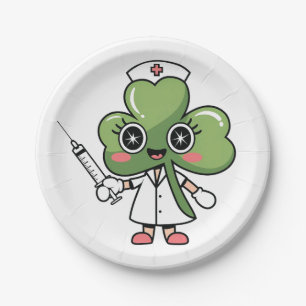 Kleeblatt Lucky Charm Nurse Kawaii Lucky Charm Pappteller