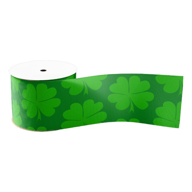 Kleeblatt & Lucky Clover leaf / Irish Saint Patric Ripsband (Spule)
