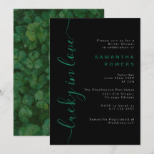 Kleeblatt Lucky in Liebe Bridal Dusche Einladung