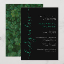 Kleeblatt Lucky in Liebe Bridal Dusche Einladung