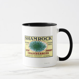 Kleeblatt-Marken-Moosbeeraufkleber Tasse