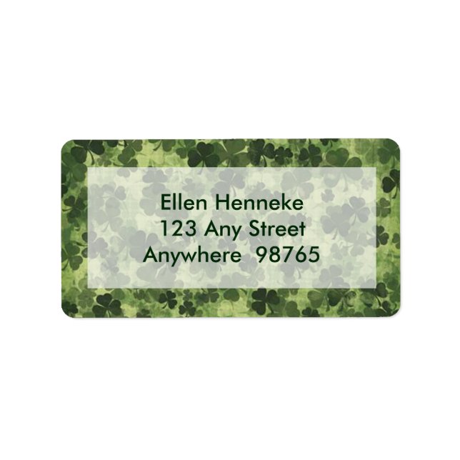 Kleeblatt Meadow 1 Adressaufkleber (Vorne)