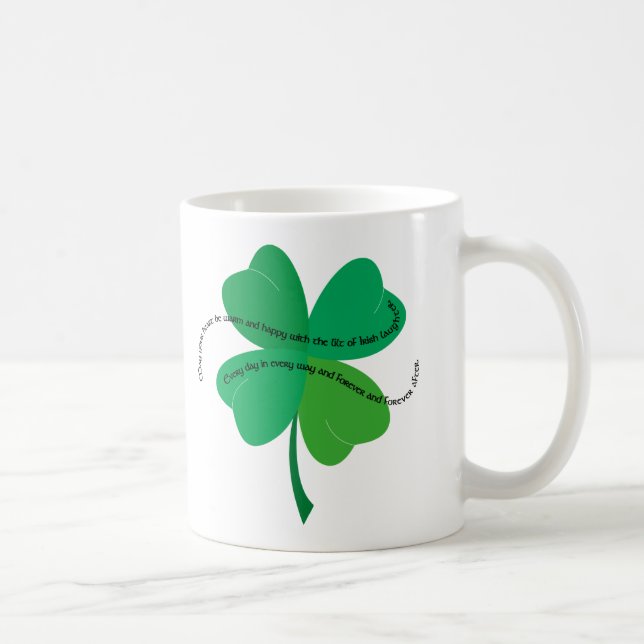 Kleeblatt mit irischem Toast Kaffeetasse (Rechts)
