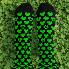 Kleeblatt Monogram Black St Patrick's Day Socks Socken