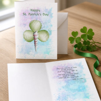 Kleeblatt-Muscheln St. Patrick's Day Karte