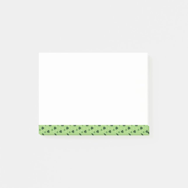 Kleeblatt-Muster Postit-Hinweise Post-it Klebezettel (Vorderseite)