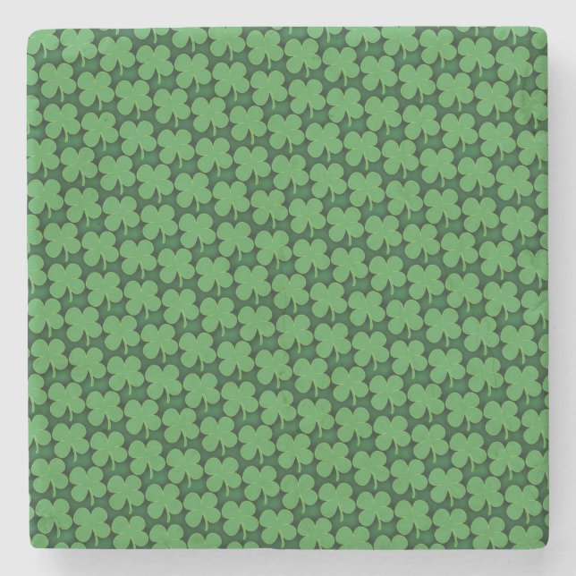 Kleeblatt Muster Steinuntersetzer (Vorderseite)