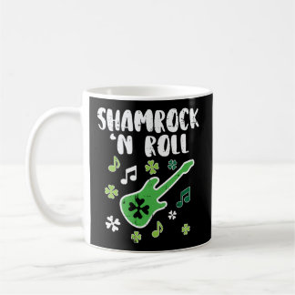 Kleeblatt N Roll Guitar St Patricks Day Guitarist Kaffeetasse