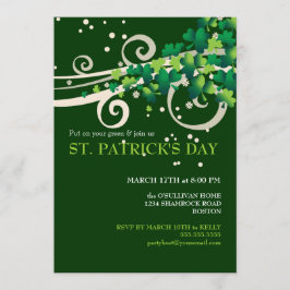 Kleeblatt-Party Einladung St. Patricks irische