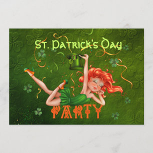Kleeblatt Party Girl Invitation - Anpassen Einladung