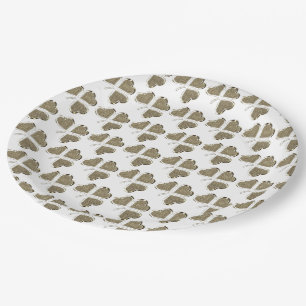 Kleeblatt Pattern Irish Clover Irland Gold Elegant Pappteller