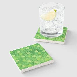 Kleeblatt Pattern - St Patricks Day - Stone Unters Steinuntersetzer