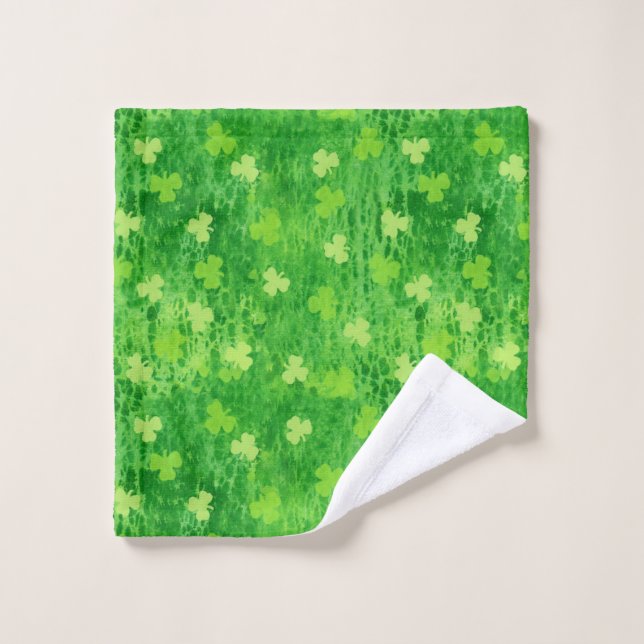 Kleeblatt Pattern - St Patricks Day - Wash Tuch (Waschlappen)