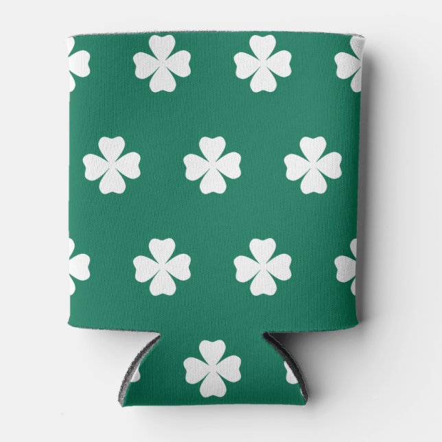 Kleeblatt Print Pattern, Männer Frauen Kinder, Iri Dosenkühler (Vorderseite)