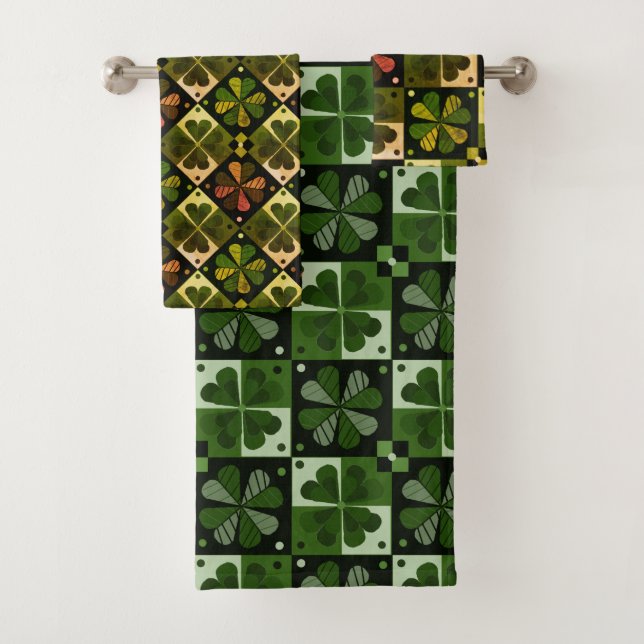 Kleeblatt-Prüfplatinenmuster Badhandtuch Set (Insitu)