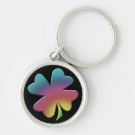 Kleeblatt Rainbow auf Black Schlüsselanhänger