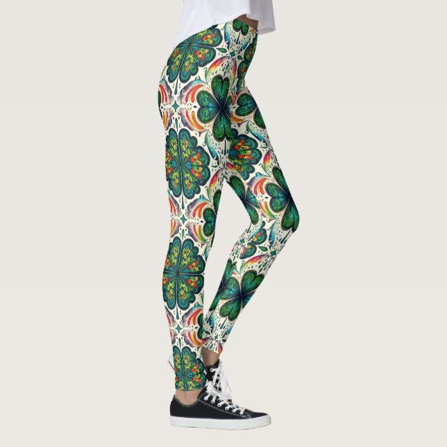 Kleeblatt Rainbows. Patty's Day Leggings (Rechts)