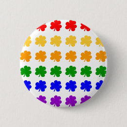Kleeblatt-Regenbogen-Knopf Button