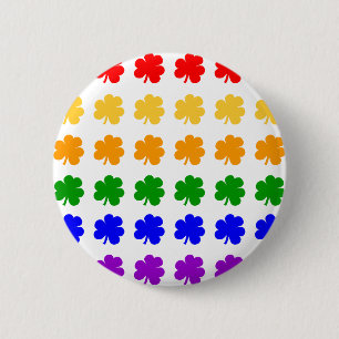 Kleeblatt-Regenbogen-Knopf Button