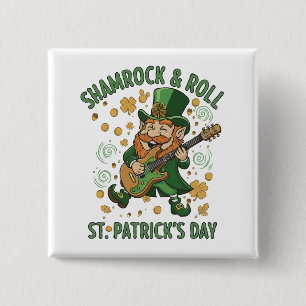 Kleeblatt & Roll Kobold Lustiger St. Patrick's Button