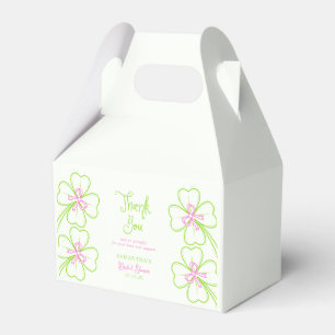 Kleeblatt Rosa Grün  Hochzeitsdusche Danke schön Geschenkschachtel