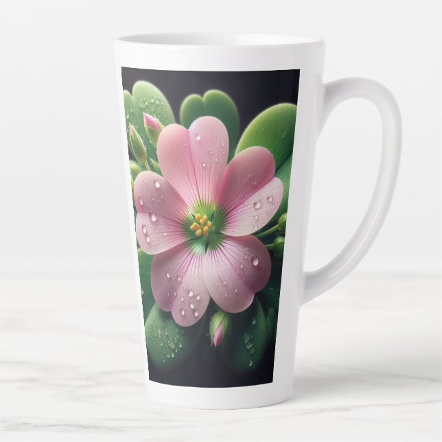 Kleeblatt, Rosa und grüne Oxalis Milchtasse (Rechts)