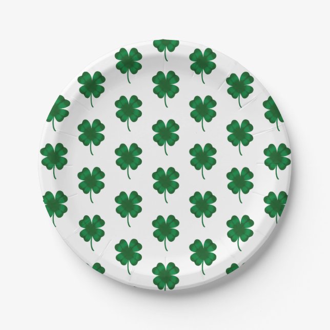 Kleeblatt Saint Patrick's Day  Pappteller (Vorderseite)