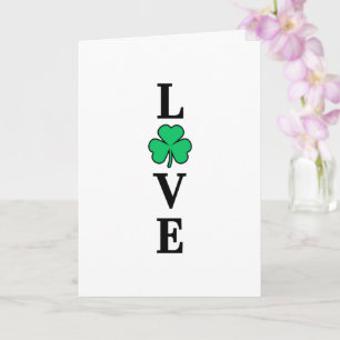 Kleeblatt Shamrock Irland LOVE Elegant Allzweck Karte