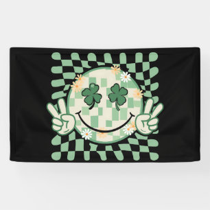 Kleeblatt Smile Face Funny St Patrick's Day Banner