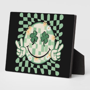 Kleeblatt Smile Face Funny St Patrick's Day Fotoplatte