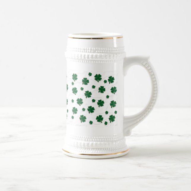 Kleeblatt Snowflake Stein Bierglas (Rechts)