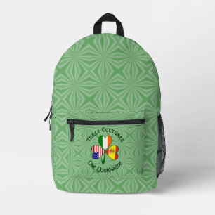 Kleeblatt Spanien Irland USA Flaggen Bedruckter Rucksack