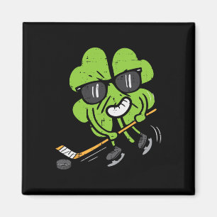 Kleeblatt spielt Eishockey St. Patricks Day Männer Magnet