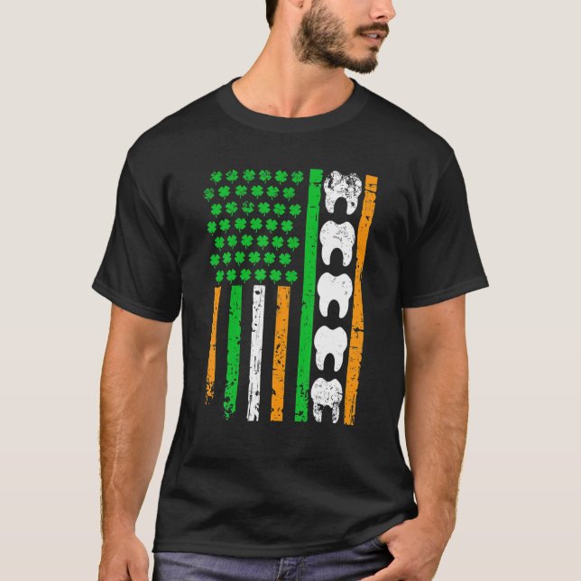 Kleeblatt St Patrick Day Dent T-Shirt (Vorderseite)