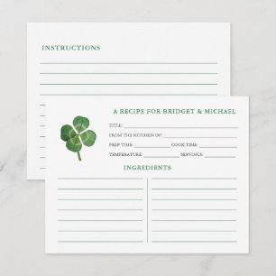 Kleeblatt St Patricks Day Brautparty Rezept Karte