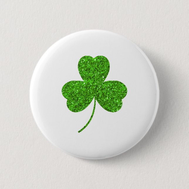 Kleeblatt St. Patrick's Day Button (Vorderseite)