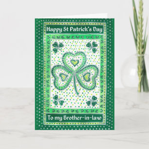 Kleeblatt St Patrick's Day Card für Schwager Karte