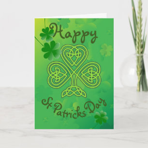 Kleeblatt St. Patrick's Day Celtic Knot Irisches G Karte
