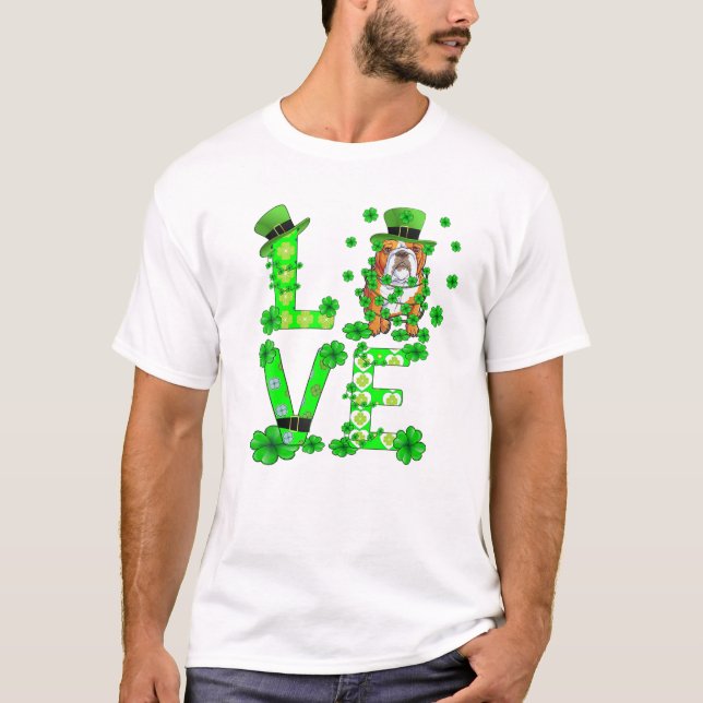 Kleeblatt St Patricks Day Dabbing T-Shirt (Vorderseite)