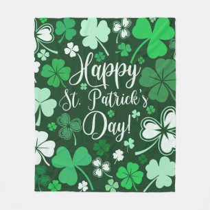 Kleeblatt St. Patrick's Day Fleecedecke