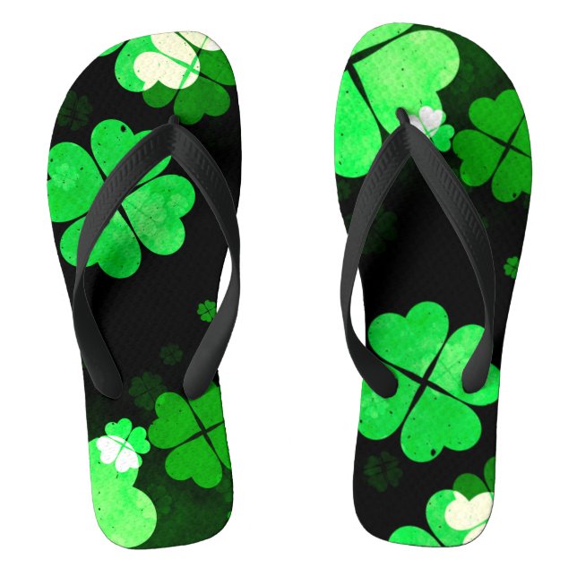 Kleeblatt St. Patrick's Day Flip Flops (Fußbett)