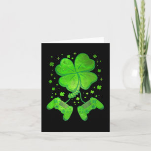 Kleeblatt St Patricks Day Gamer Boys Men Men Karte