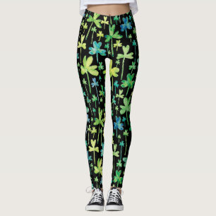 Kleeblatt St. Patrick's Day Grüne Schwarze Legging Leggings