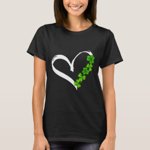 Kleeblatt St Patricks Day Herz Teenager Mädchen Gl T-Shirt