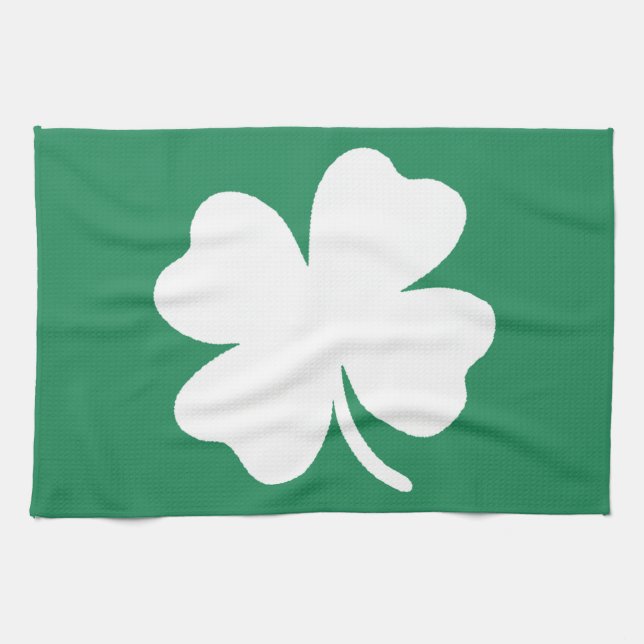 Kleeblatt St. Patricks Day Irland Handtuch (Horizontal)