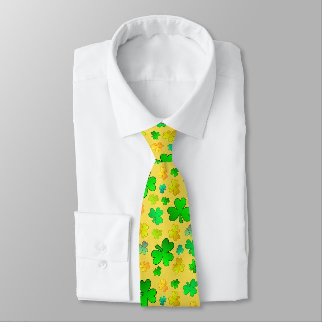 Kleeblatt St. Patrick's Day Krawatte (Gebunden)