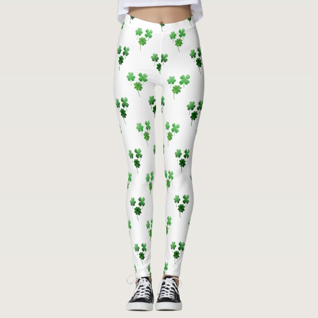 Kleeblatt St Patrick's Day Leggings (Vorderseite)