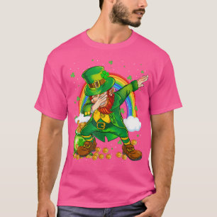 Kleeblatt St Patricks Day Men Women Kinder Dabbing T-Shirt