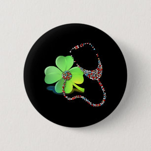 Kleeblatt St. Patricks Day Registered Nurse T-Shir Button