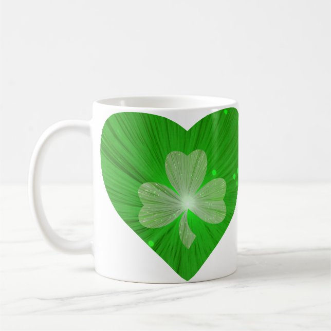 Kleeblatt Tasse weiß (Links)